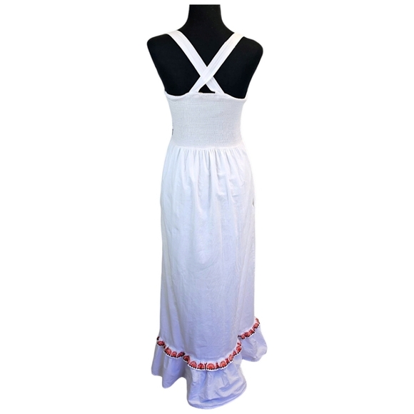Marie Oliver Cotton Tegan Tank Maxi Dress Sz XS White Boho Chic Beach Vacation - Picture 5 of 16